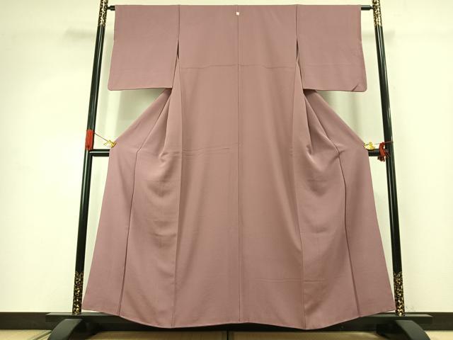 平和屋着物●上質な色無地 石竹色 正絹 逸品 未使用 AABJ4120fy
