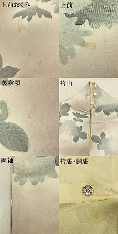 平和屋着物●上質な小紋 地紋起こし 草花文 正絹 逸品 AABJ4124fy
