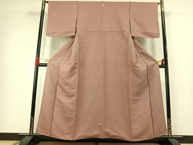 平和屋着物●上質な色無地 霞地紋 鴇浅葱色 正絹 逸品 AABJ4129fy
