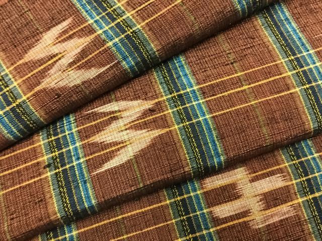 平和屋着物●上質な紬 琉球絣 正絹 逸品 AABJ4144fy