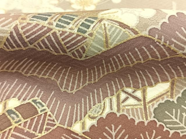 平和屋着物●訪問着 風景松文 暈し染め 金彩 正絹 逸品 AABJ4150fy