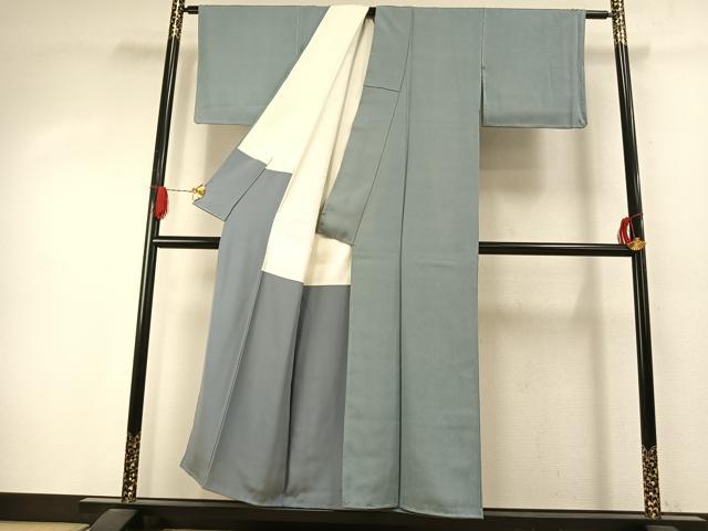 平和屋着物●江戸小紋 鮫小紋柄 丹後ちりめん 反端付き 正絹 逸品 未使用 AABJ4152fy