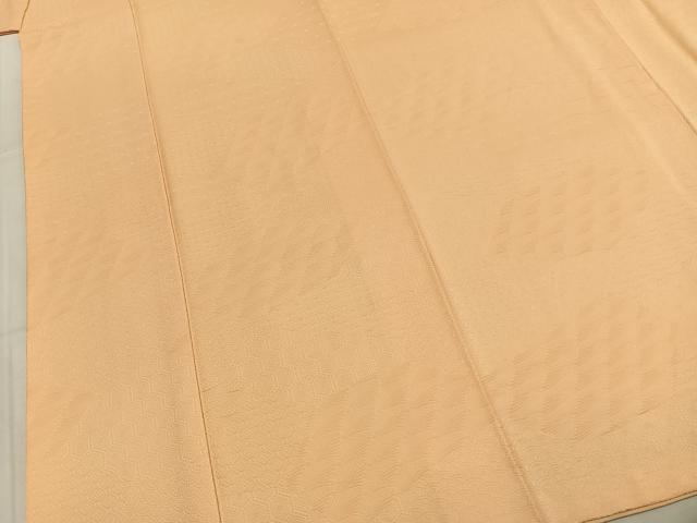 平和屋着物●上質な色無地 切嵌地紋 雄黄色 正絹 逸品 AABJ4158fy