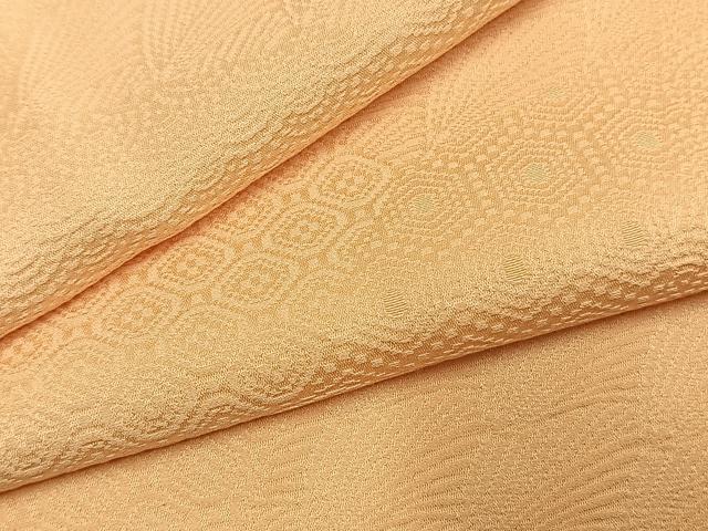 平和屋着物●上質な色無地 切嵌地紋 雄黄色 正絹 逸品 AABJ4158fy