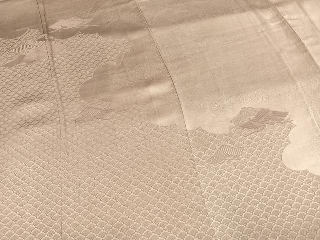 平和屋着物●色留訪問着 枝松地紋 灰桜色 正絹 逸品 AABJ4164fy