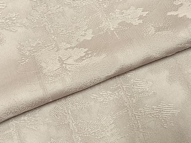 平和屋着物●上質な色無地 樹林地紋 桜鼠色 正絹 逸品 AABJ4173fy
