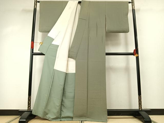 平和屋着物●世界的人形師 辻村寿三郎 ジュサブロー 小紋 幾何学文様 正絹 逸品 AABJ4174fy