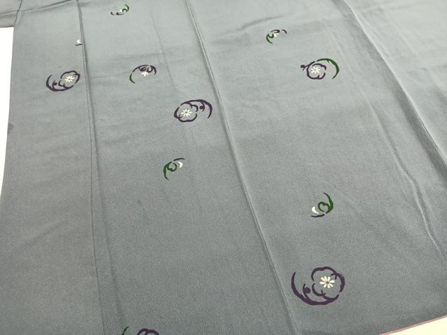 平和屋着物●上質な小紋 型染め 舞花文 正絹 逸品 AABJ4178fy