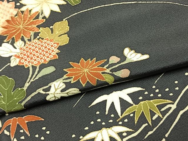 平和屋着物●訪問着 刺繍 風景花文 金彩 正絹 逸品 AABJ4181fy