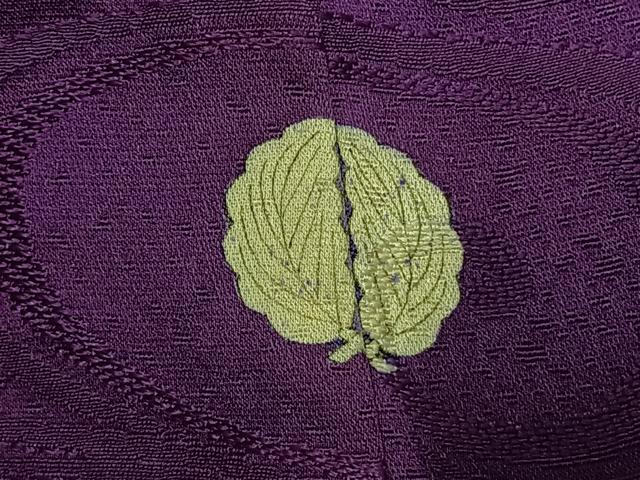 平和屋着物●上質な色無地 流水地紋 江戸紫色 正絹 逸品 未使用 AABJ4193fy