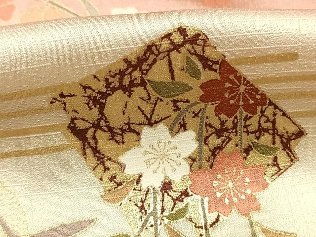 平和屋着物●訪問着 草花文 暈し染め 金彩 正絹 逸品 未使用 AABJ4195fy