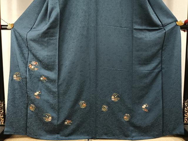 平和屋着物●訪問着 総刺繍 草花文 金糸 ますいわ屋扱い 正絹 逸品 AABJ4215fy