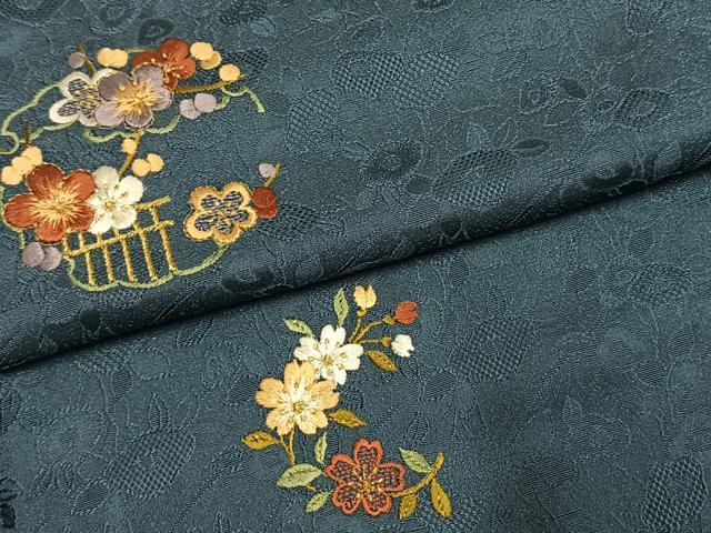 平和屋着物●訪問着 総刺繍 草花文 金糸 ますいわ屋扱い 正絹 逸品 AABJ4215fy