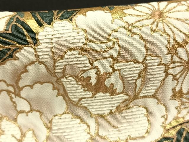 平和屋着物●豪華黒留袖 刺繍 扇面花文 金銀彩 ますいわ屋扱い 正絹 逸品 AABJ4216fy