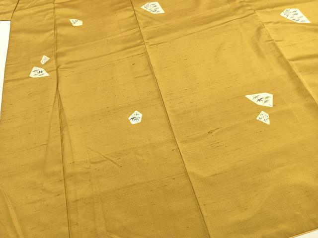 平和屋着物●上質な紬 笹竹文 正絹 逸品 AABJ4221fy