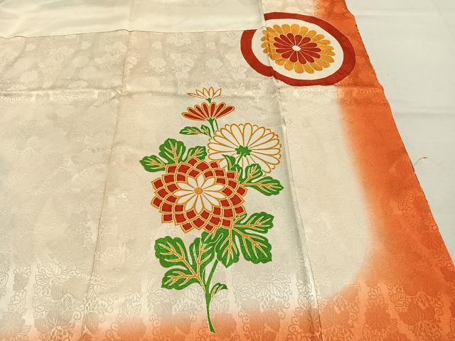 平和屋着物●豪華振袖 駒刺繍 花蝶文 金彩 正絹 逸品 AABJ4222fy