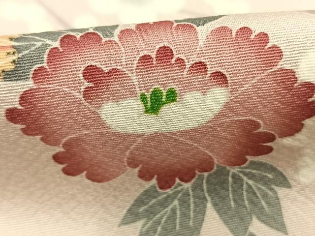 平和屋着物●本加賀友禅作家 金丸充夫 訪問着 枝花文 正絹 逸品 AABJ4230fy