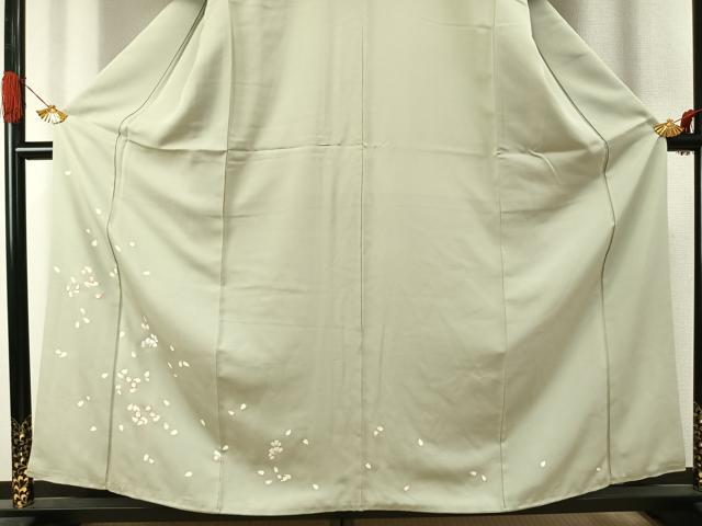 平和屋着物●訪問着 駒刺繍 舞桜文 金彩 正絹 逸品 AABJ4232fy