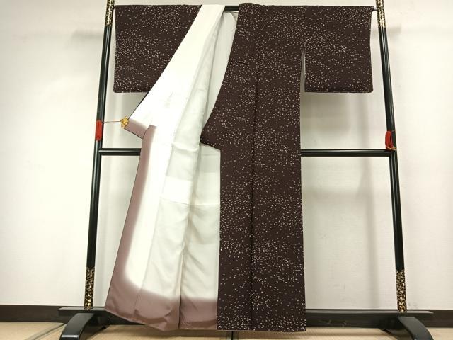 平和屋着物●上質な小紋 散らし文様 正絹 逸品 未使用 AABJ4240fy