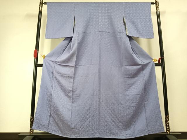 平和屋着物●上質な色無地 唐草花地紋 淡藤色 正絹 逸品 AABJ4246fy