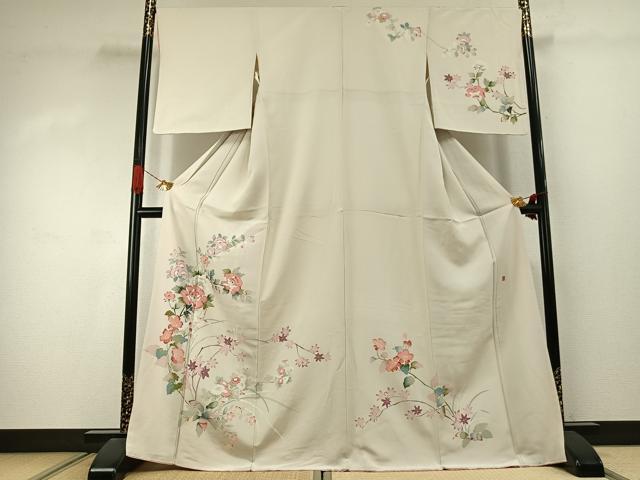 平和屋着物●訪問着 友禅 作家物 花鳥文 正絹 逸品 AABJ4269fy
