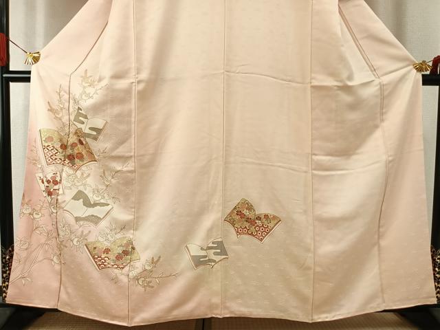 平和屋着物●訪問着 駒刺繍 冊子花文 暈し染め 金彩 鈴乃屋扱い 正絹 逸品 AABJ4279fy