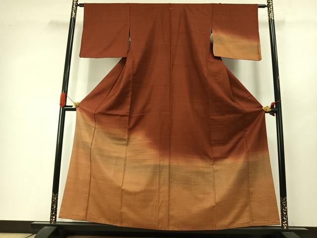平和屋着物●訪問着 生紬 霞文 正絹 逸品 AABJ4283fy