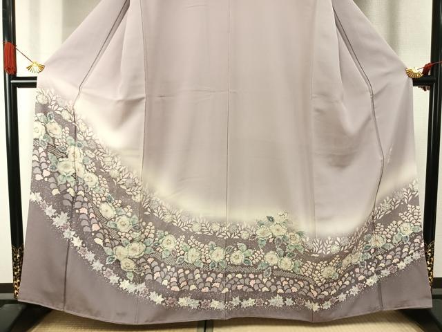 平和屋着物●越後十日町の一流染匠 桐屋・翠山工房 訪問着 絞り 辻が花 暈し染め 正絹 逸品 AABJ4291fy