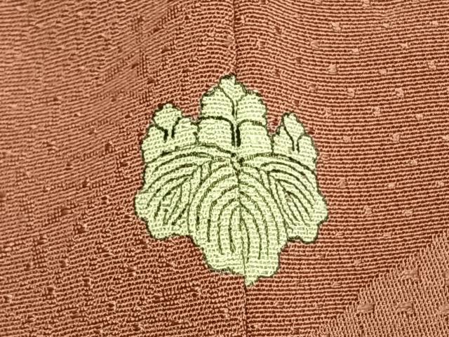 平和屋着物●上質な色無地 色紙重ね枝梅地紋 退紅色 正絹 逸品 未使用 AABJ4298fy