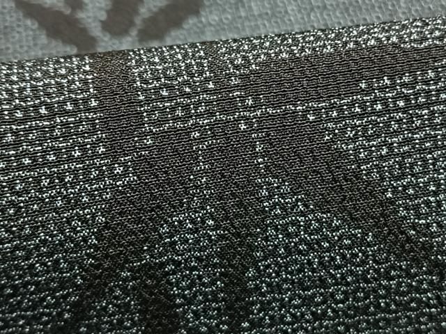 平和屋着物●本塩沢 140亀甲 笹竹文 正絹 逸品 AABJ4302fy