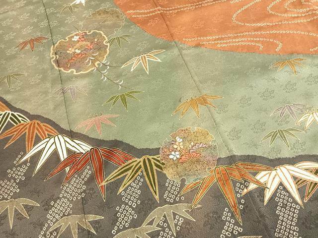 平和屋着物●訪問着 刺繍 松竹梅 雪輪文 金糸 金彩 正絹 逸品 AABJ4305fy