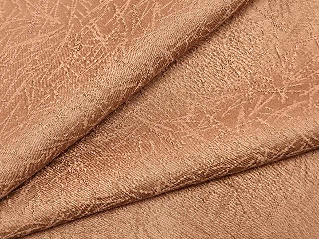 平和屋着物●上質な色無地 松葉地紋 蘇芳香色 正絹 逸品 AABJ4314fy