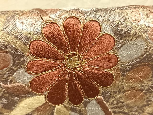 平和屋着物●訪問着 駒刺繍 絞り 草花文 金糸 金銀彩 正絹 逸品 AABJ4316fy