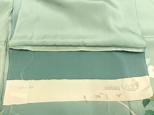 平和屋着物●訪問着 友禅 草花文 暈し染め 仮絵羽 正絹 逸品 未使用 AABJ4322fy