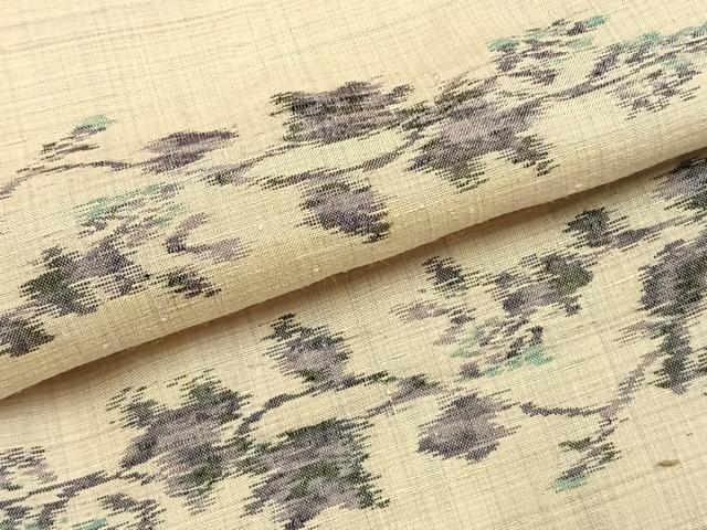平和屋着物●上質な紬 枝花文 正絹 逸品 AABJ4331fy