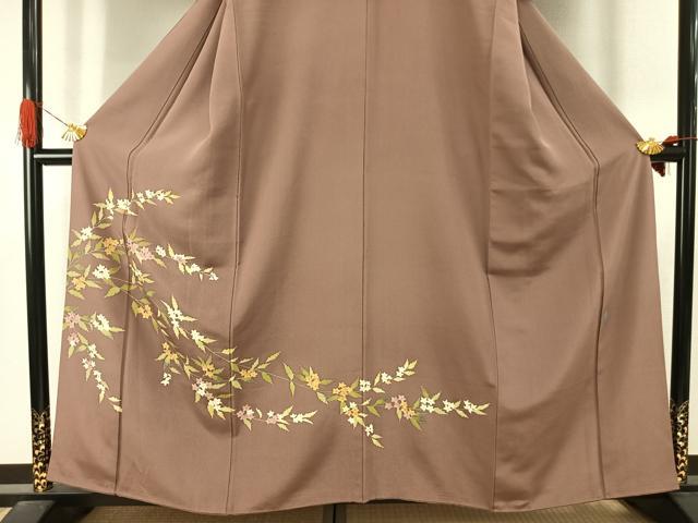 平和屋着物●本加賀友禅作家 押田正義 訪問着 草花文 正絹 逸品 AABJ4333fy