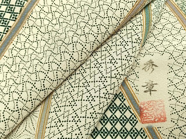 平和屋着物●上質な小紋 作家物 斜縞 仮絵羽 正絹 逸品 未使用 AABJ4336fy