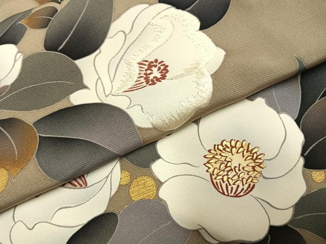 平和屋着物●皇室デザイナー 中村乃武夫 色留袖 刺繍 草花文 暈し染め 金彩 仮絵羽 正絹 逸品 未使用 AABJ4337fy