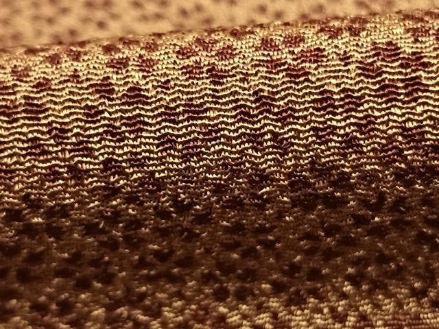 平和屋着物●上質な小紋 切嵌花文 鬼しぼ縮緬 正絹 逸品 未使用 AABJ4342fy