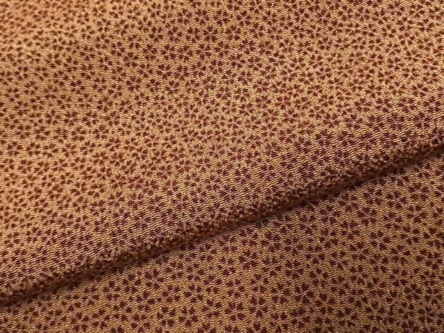 平和屋着物●上質な小紋 切嵌花文 鬼しぼ縮緬 正絹 逸品 未使用 AABJ4342fy