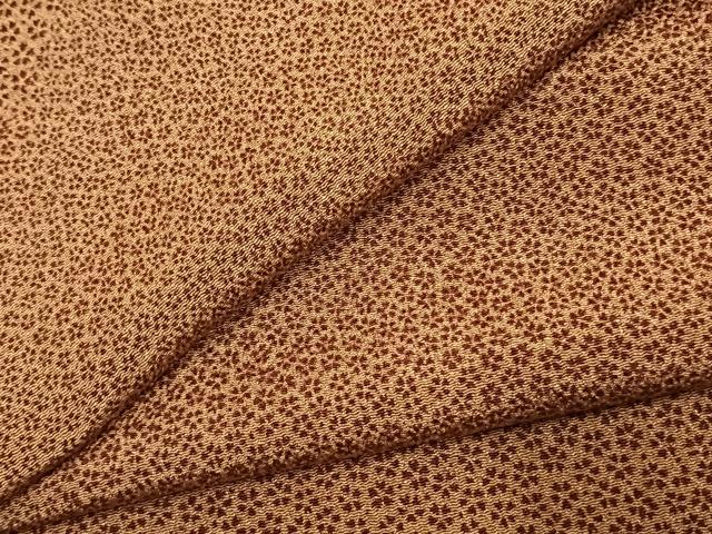 平和屋着物●上質な小紋 切嵌花文 鬼しぼ縮緬 正絹 逸品 未使用 AABJ4342fy