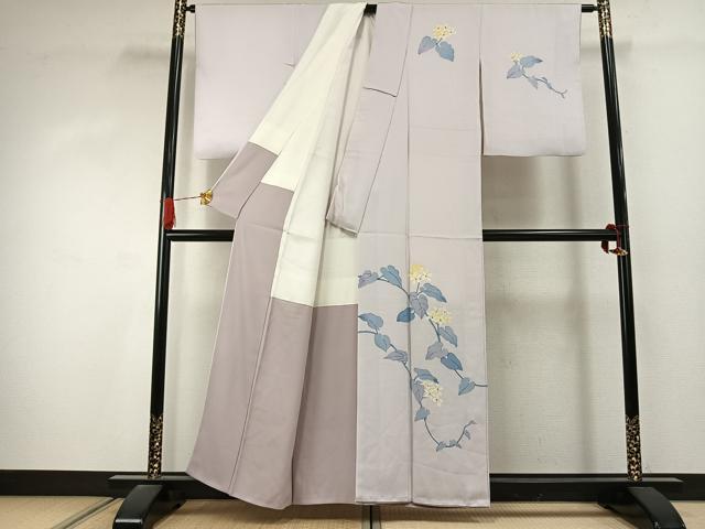 平和屋着物●訪問着 枝花文 ろうけつ染め 正絹 逸品 AABJ4344fy