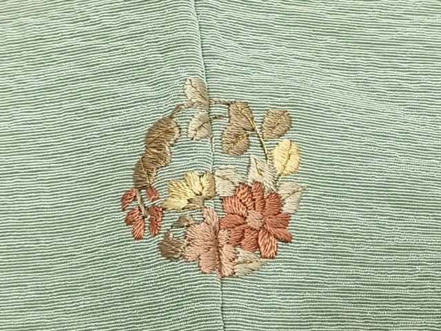 平和屋着物●豪華色留袖 総刺繍 草花文 金糸 正絹 逸品 AABJ4352fy