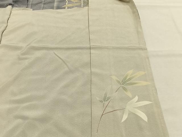 平和屋着物●京友禅作家 平田喜州 訪問着 笹竹文様 仮絵羽 正絹 逸品 未使用 AABJ4355fy