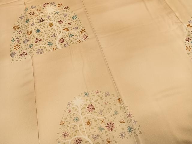 平和屋着物●訪問着 刺繍 花唐草文 暈し染め 正絹 逸品 AABJ4358fy