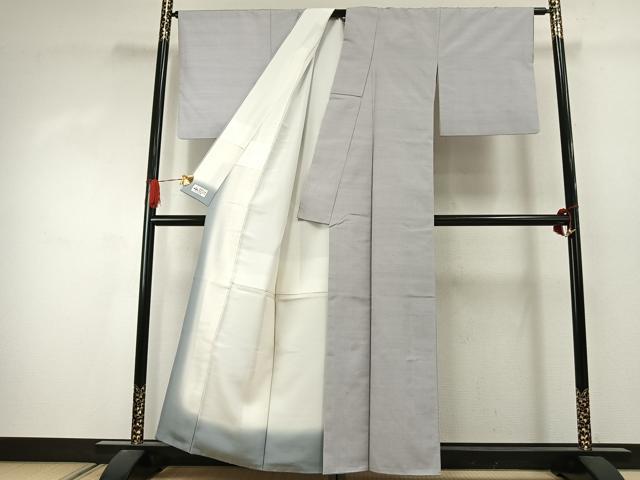 平和屋着物●結城紬 色無地 紫水晶色 やまと誂製 正絹 逸品 AABJ4362fy