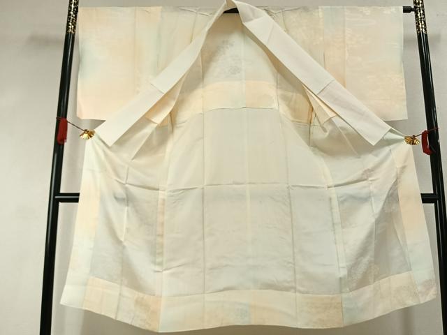 平和屋着物●長襦袢 無双仕立て 草花地紋 暈し染め 正絹 逸品 AABJ4365fy