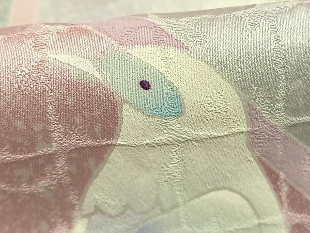 平和屋着物●豪華振袖 花鳥文 暈し染め 正絹 逸品 AABJ4369fy