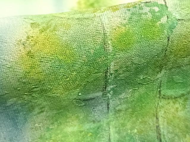平和屋着物●訪問着 作家物 手描き 樹林文 暈し染め 正絹 逸品 未使用 AABJ4375fy
