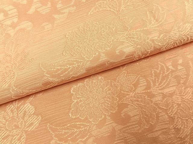 平和屋着物●上質な色無地 草花地紋 宍色 正絹 逸品 AABJ4386fy